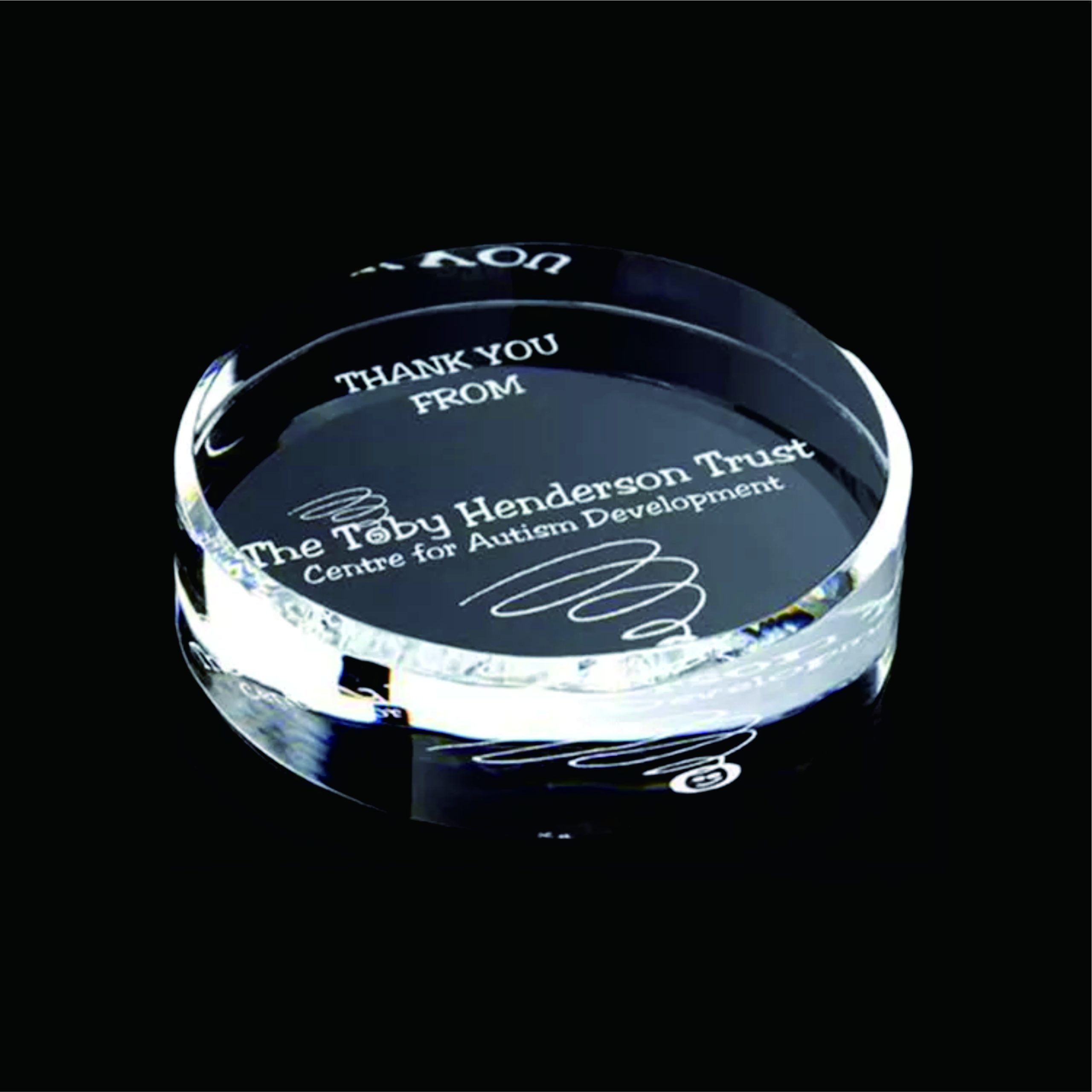 3d Laser Round Crystal Paperweight Lorsou